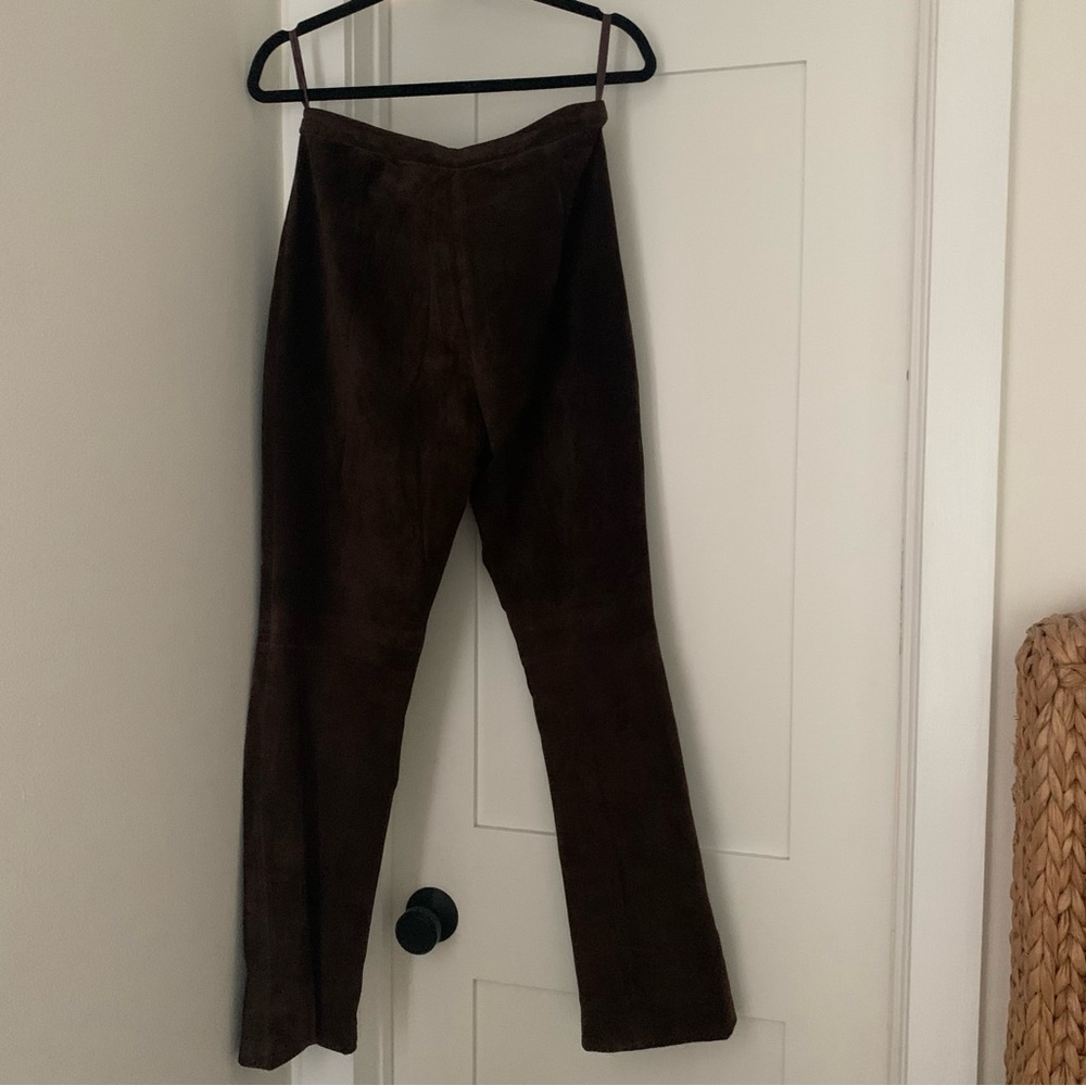 Lord & Taylor Brown Suede Pants - Picture 6 of 15